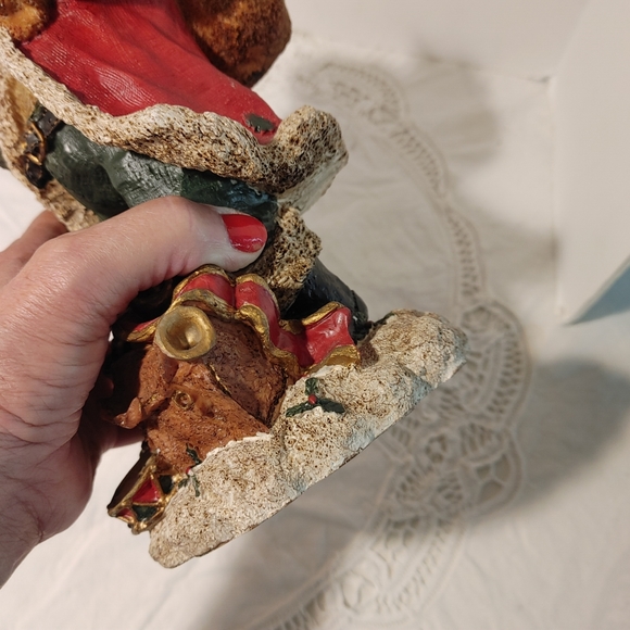 Santa Figurine Sack of Toys Dog at Feet - Picture 10 of 15